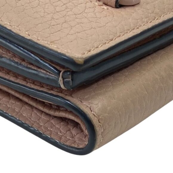 Gucci Horsebit Trifold Wallet Compact Wallet Leather Pink Logo Pink - Picture 3 of 10